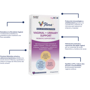 VagiBiom Ovulos V Flora Soporte Vaginal y Urinario 10 units [U000-10C]